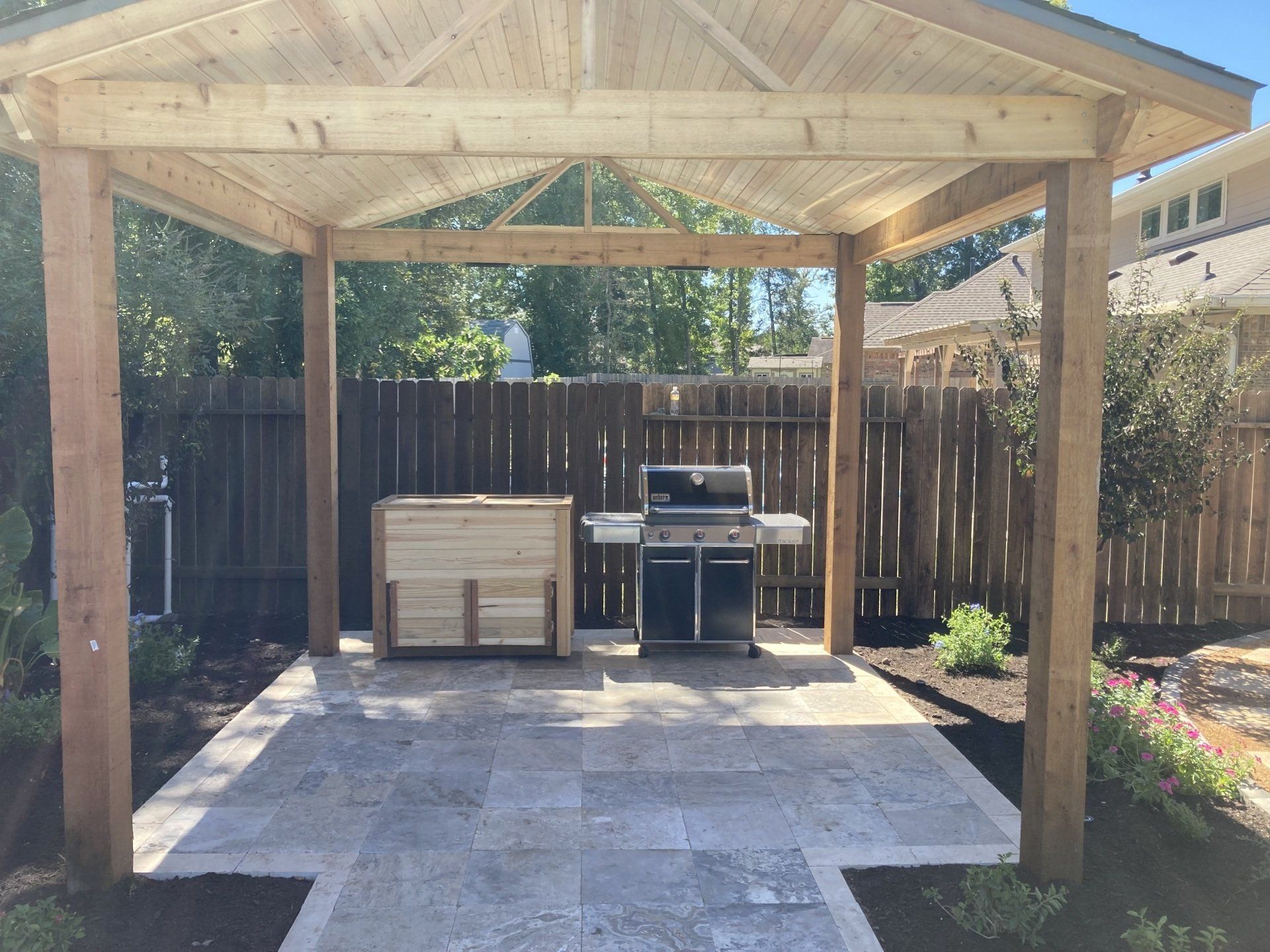 pergola by the patio
