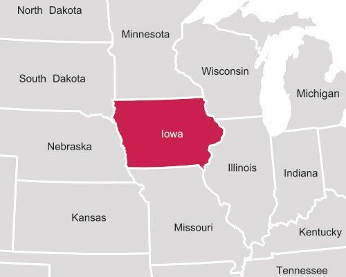 All Iowa Insulation Services Service Area Map
