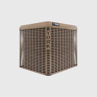 A picture of a york air conditioner on a gray background