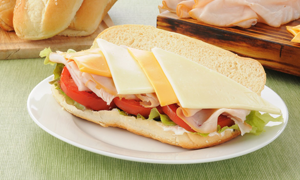 Sandwich on plate