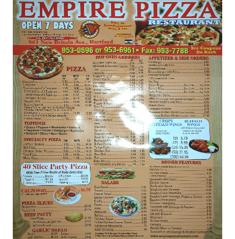 Empire Pizza House - Restaurant | Hartford, CT