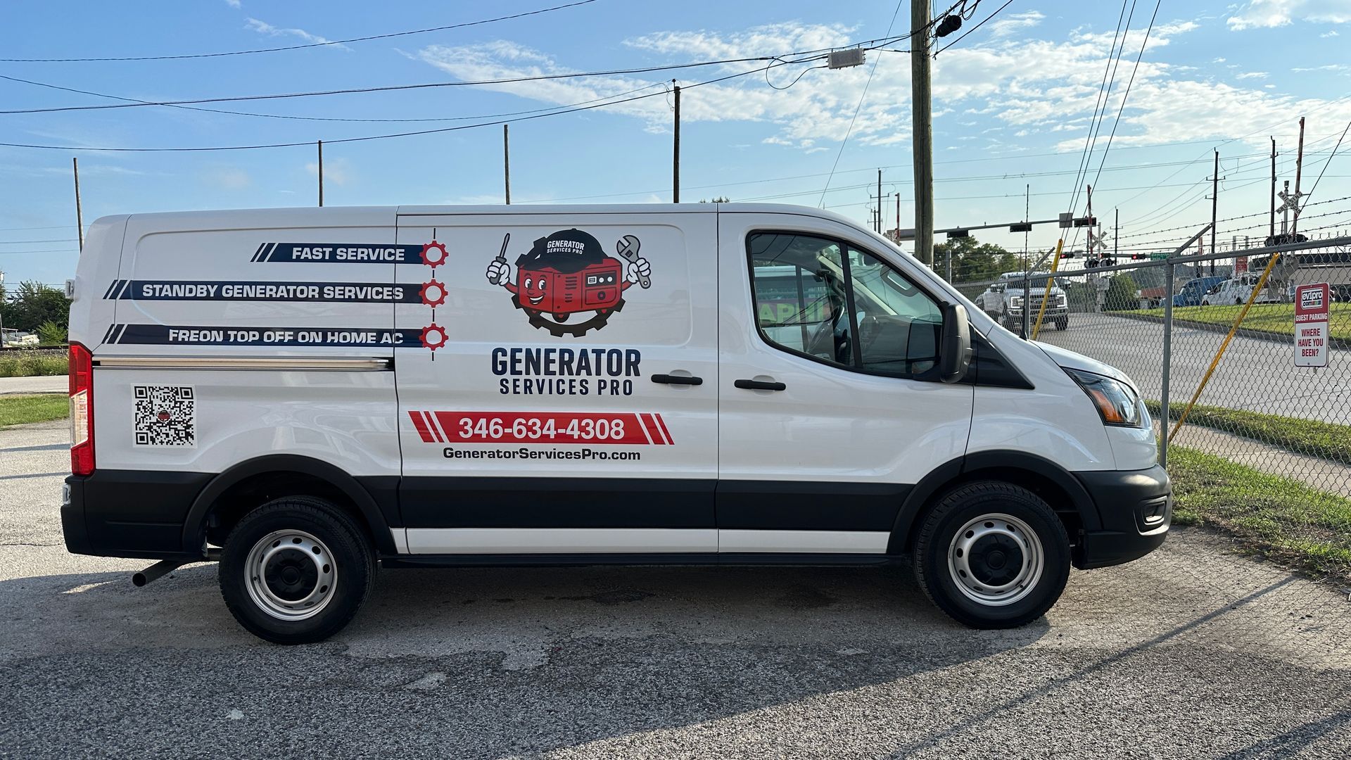 White service van with 