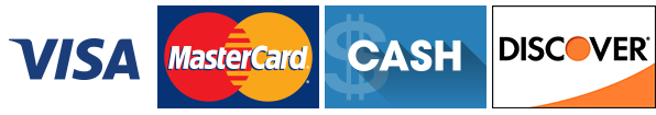 Visa | MasterCard | Cash | Discover