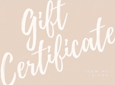 gift certificate