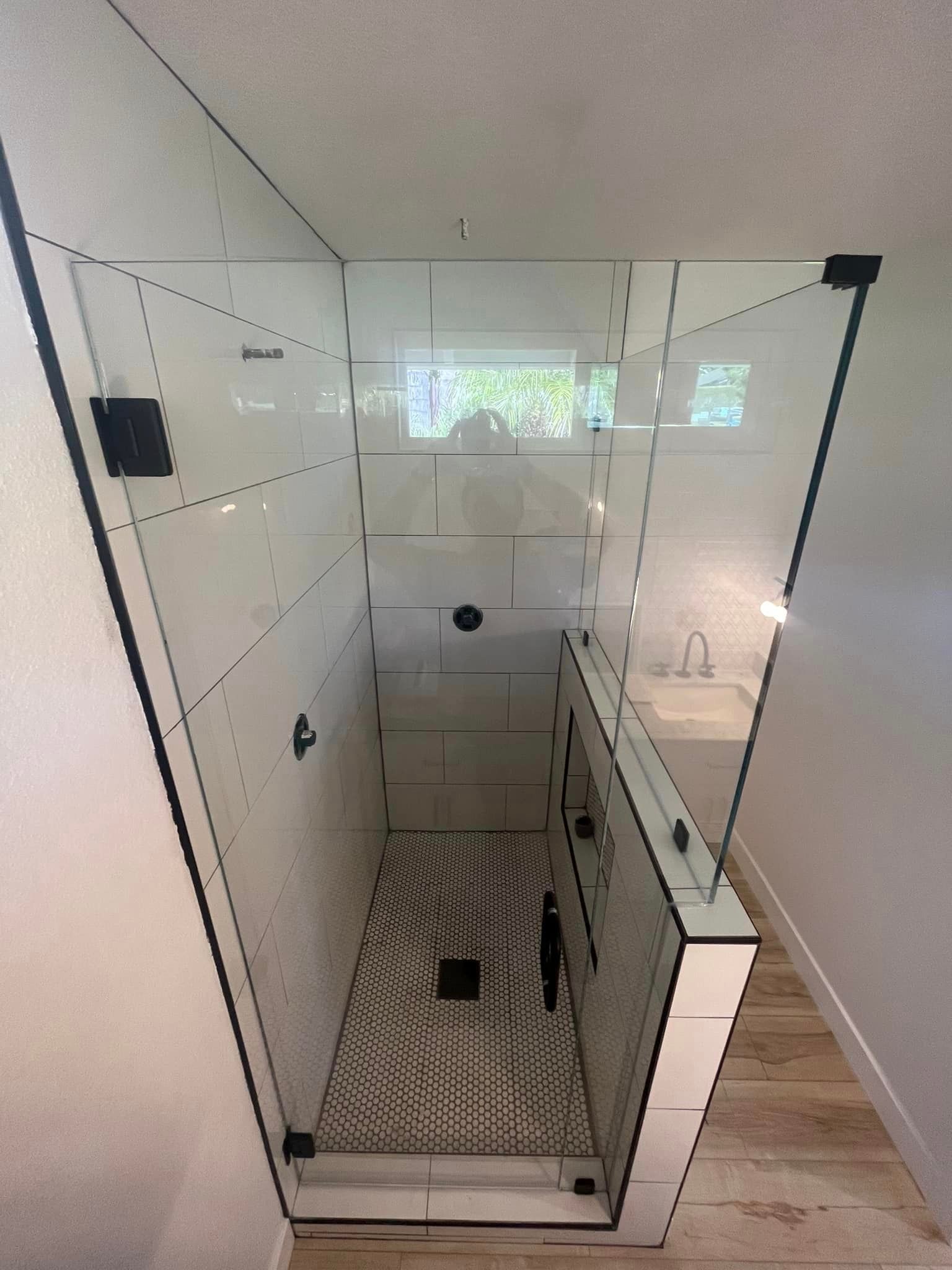 Bathroom glass work