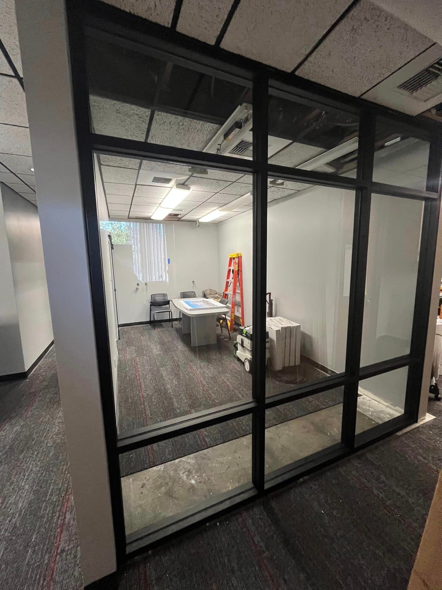 Glass partitions