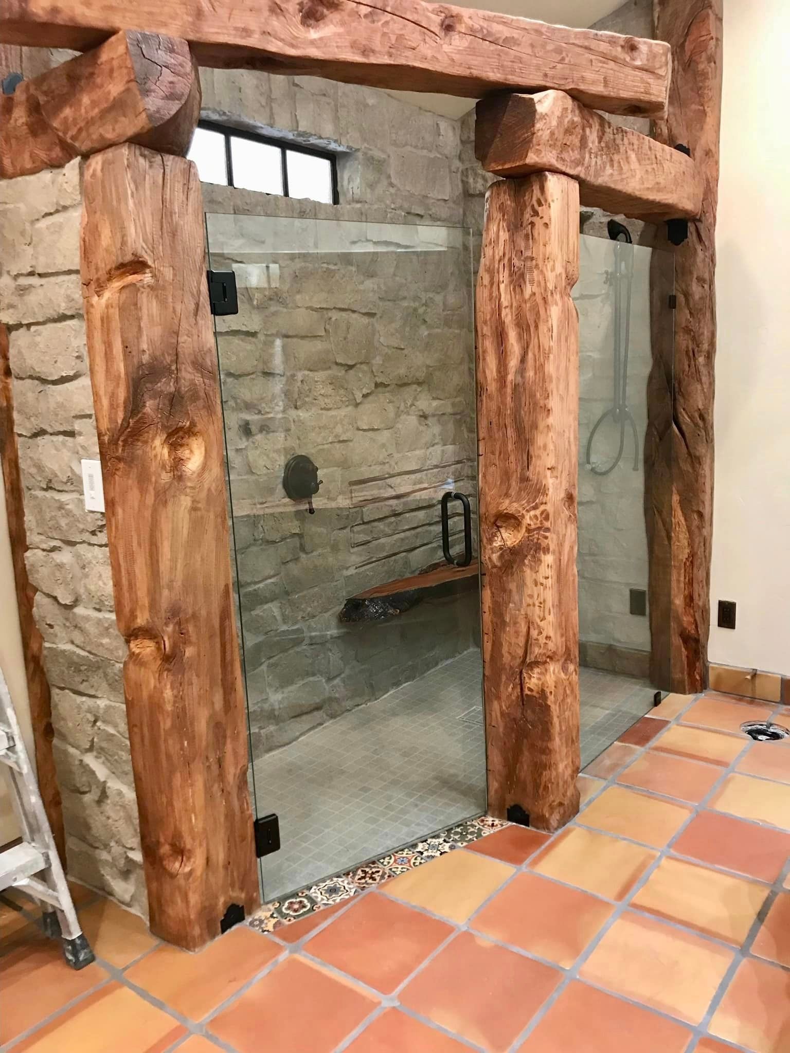 Shower glass enclosure