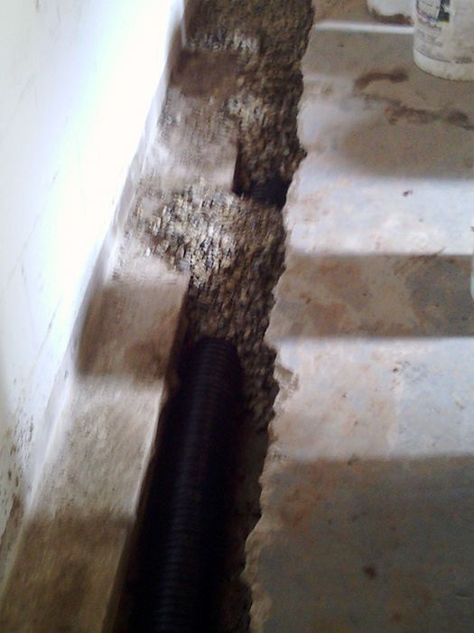 Basement floor repairs