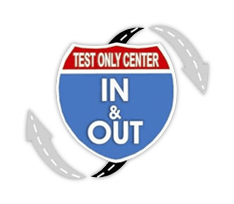 In & Out Smog Test Only Center Logo