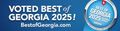 Blue banner with white text reading VOTED BEST of GEORGIA 2025!