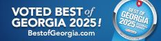 Blue banner with white text reading VOTED BEST of GEORGIA 2025!