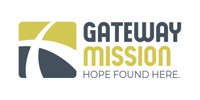 Logo for Gateway Mission with graphic and text: