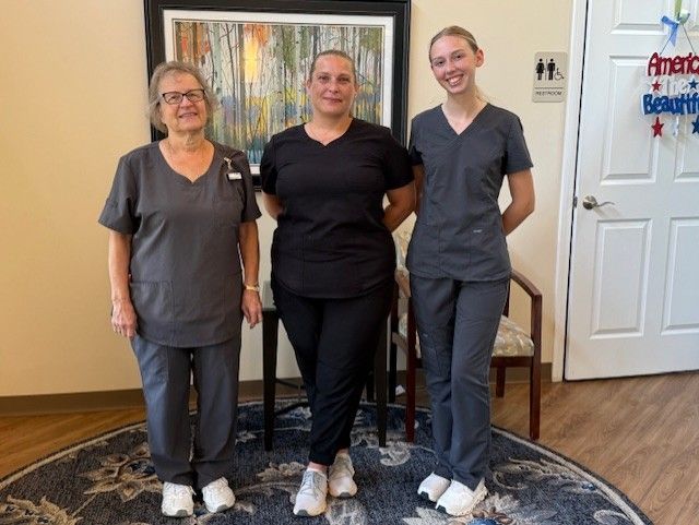 Three lady dental assistants