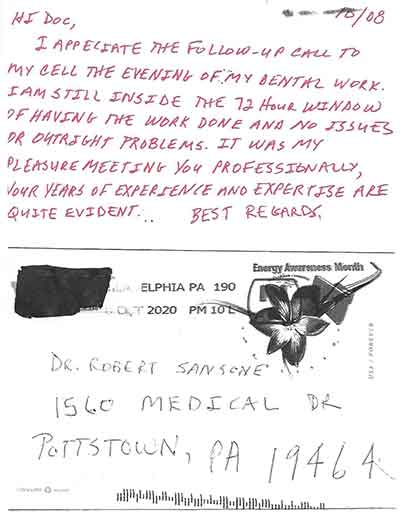 hand written  review