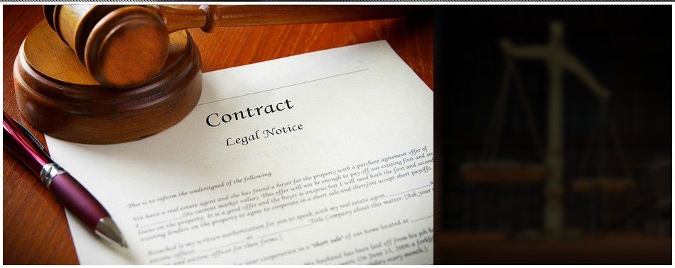 Legal gavel and a Real Estate contract