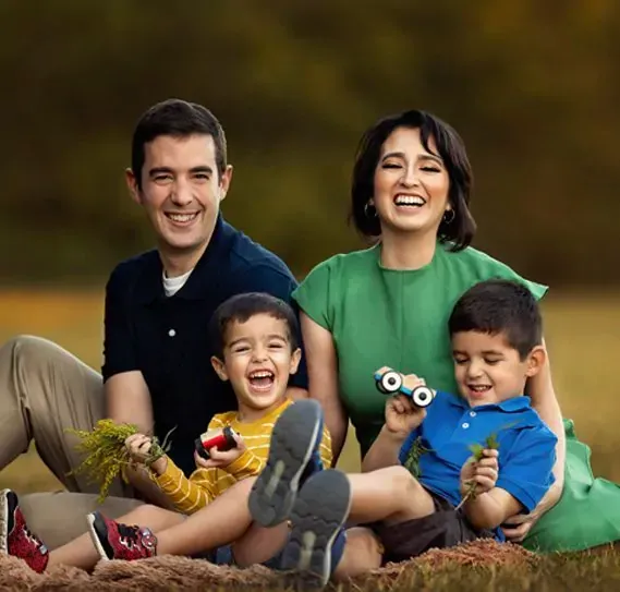 Photo of Evan C. Adams and his family
