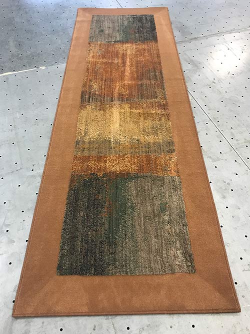Custom one lap bordered area rug