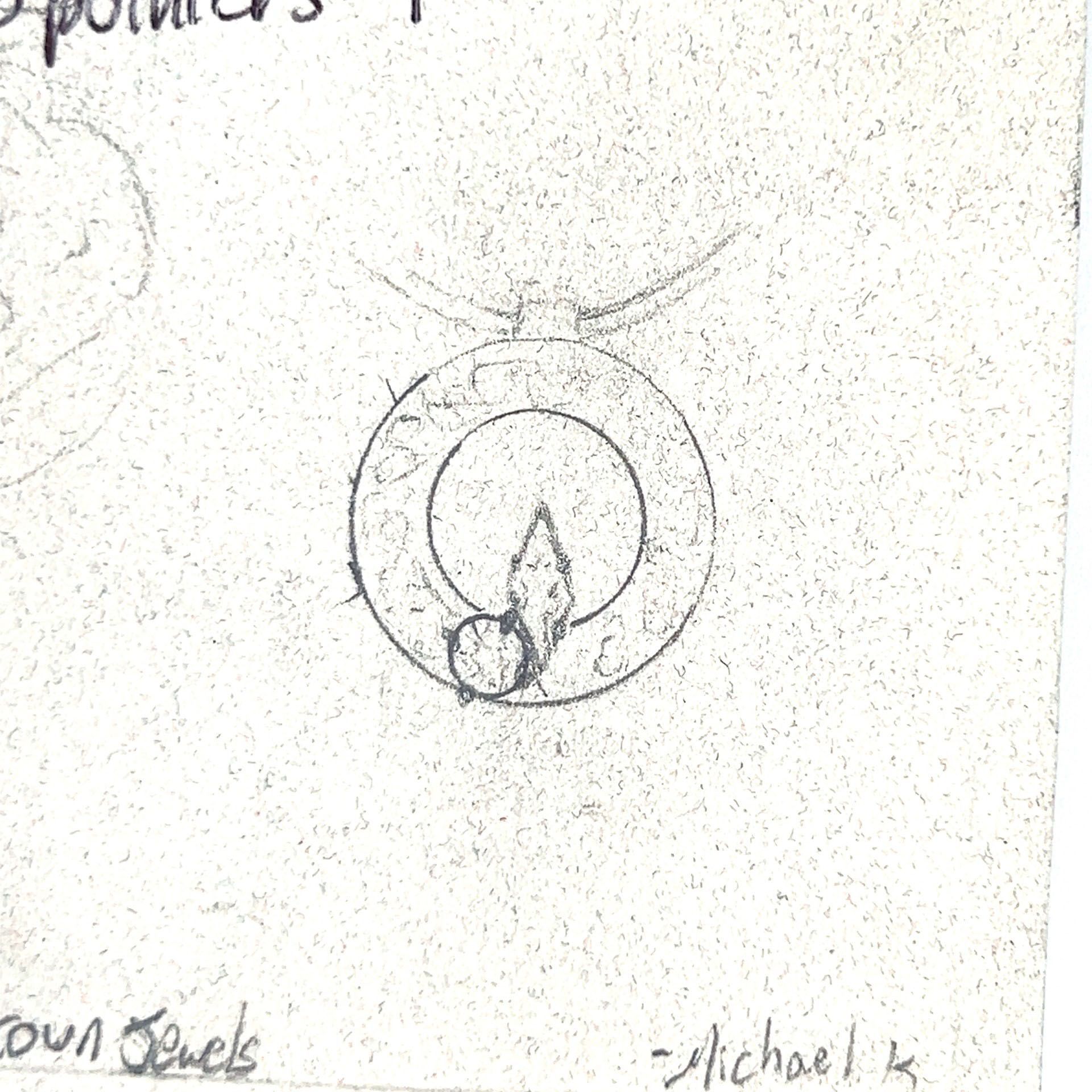 Sketch of a circular pendant
