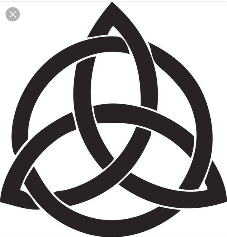 Black Celtic Triquetra knot symbol.