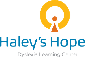 Haley's Hope logo: yellow circle with orange center, teal text 