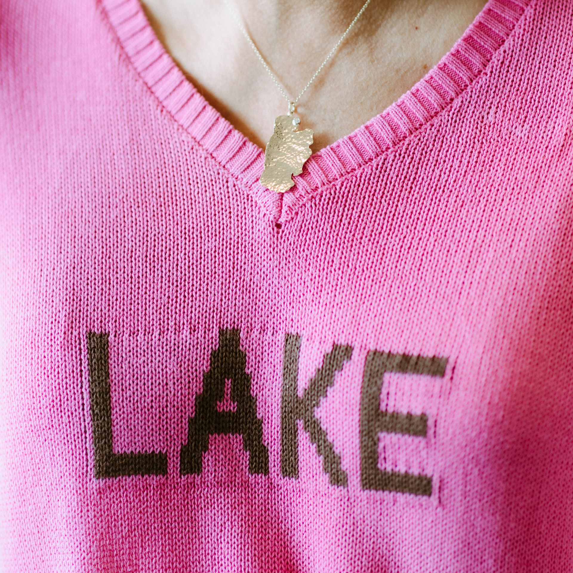 Pink sweater with 