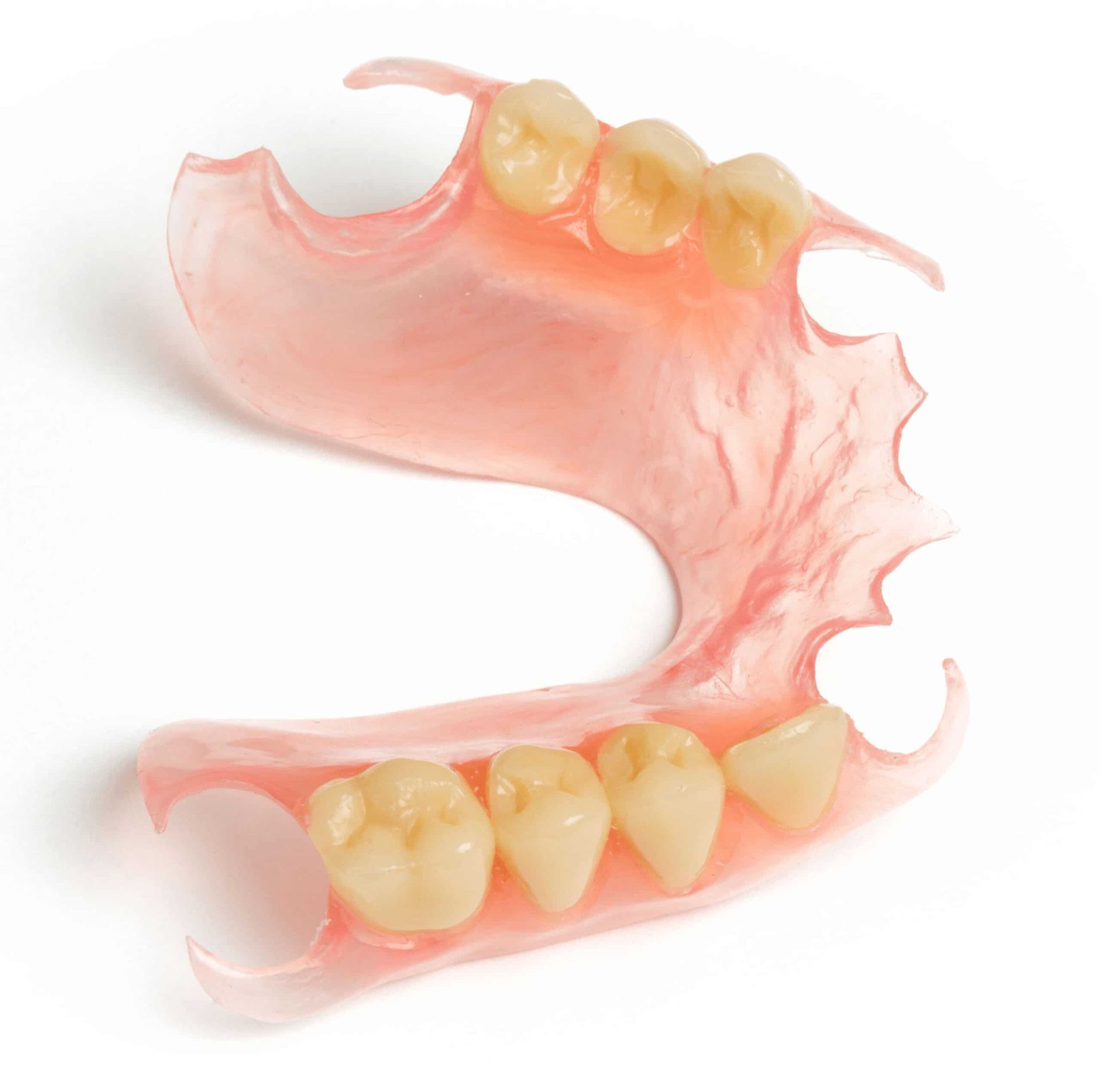 a close up of a partial denture.