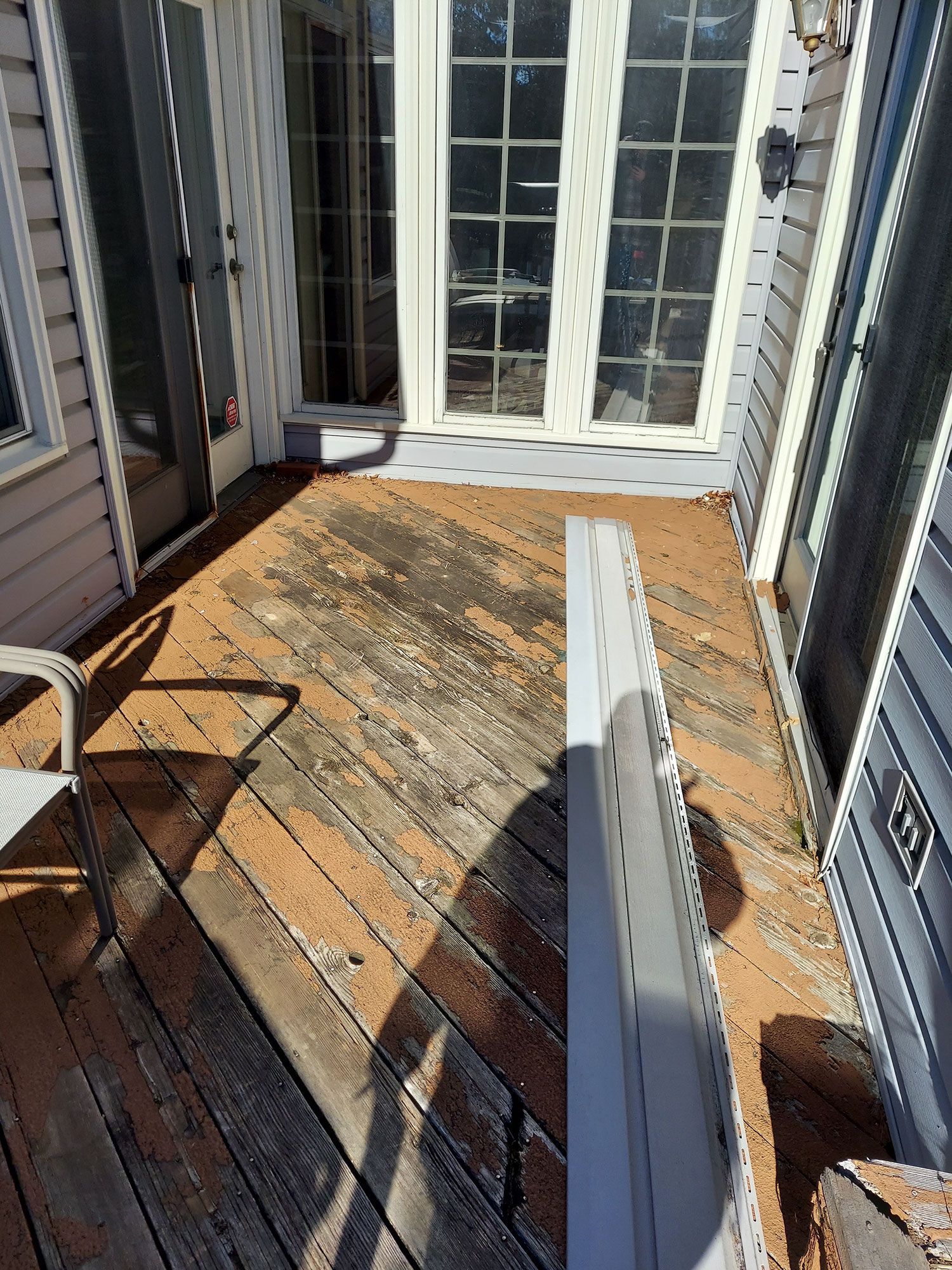 Exterior deck restoration before