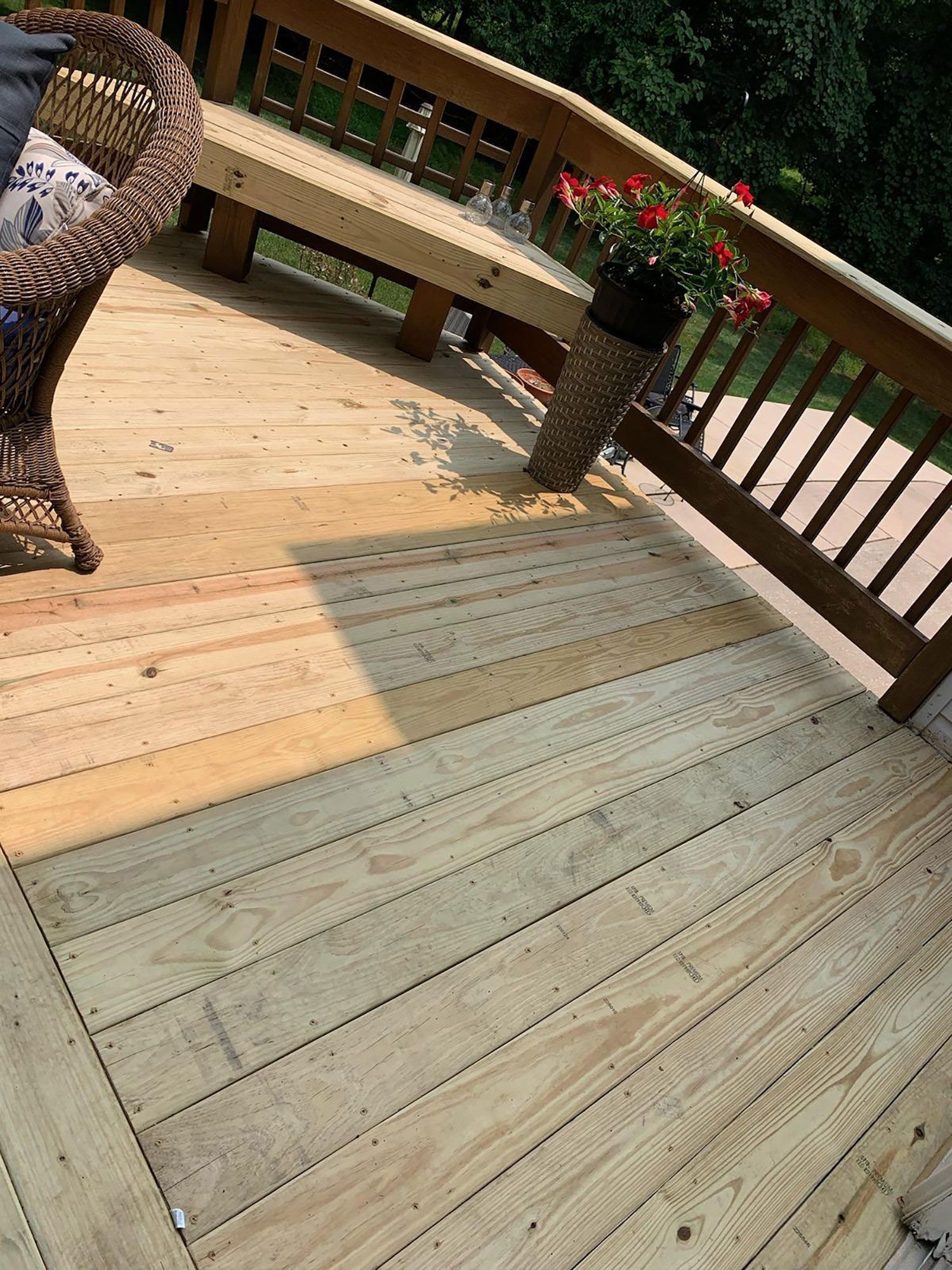 Restoring exterior deck after