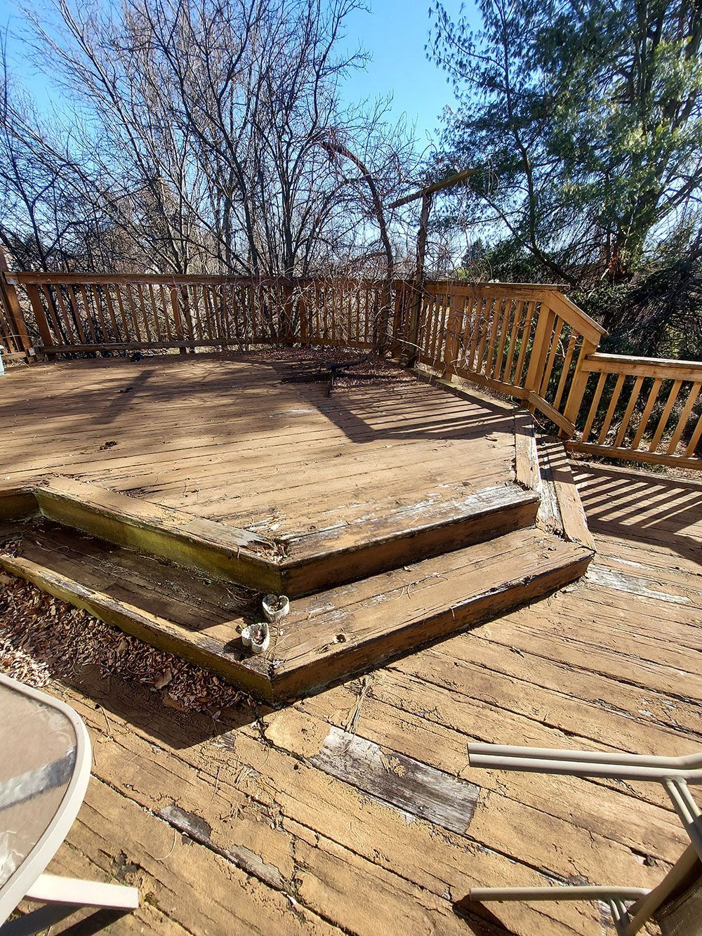 Exterior deck before