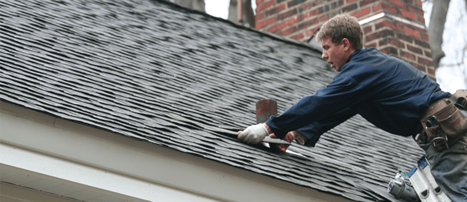A roofing installation