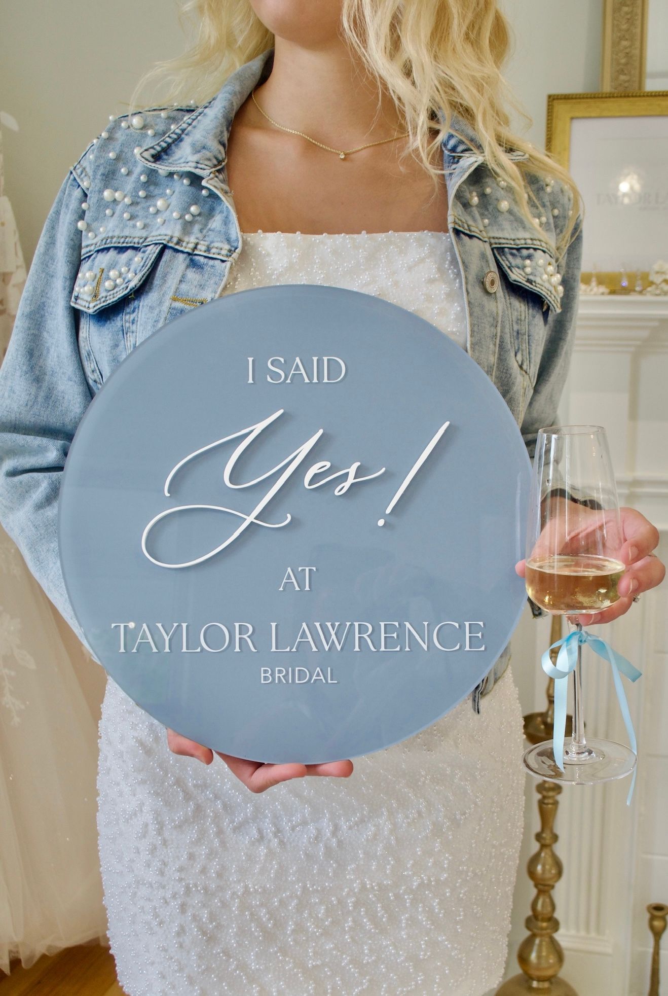 Say Yes at a wedding dress store in Fayetteville, NS