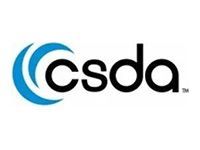The CSDA logo, featuring lowercase black text and a blue stylized wave graphic on the left.