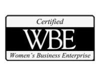 Certified Women's Business Enterprise (WBE) logo.