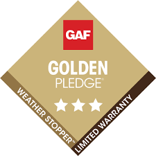 A golden pledge weather stopper limited warranty logo