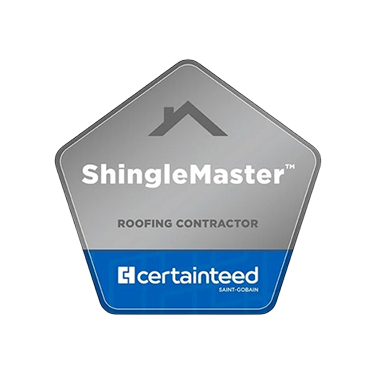 ShingleMaster Roofing Contractor badge from CertainTeed