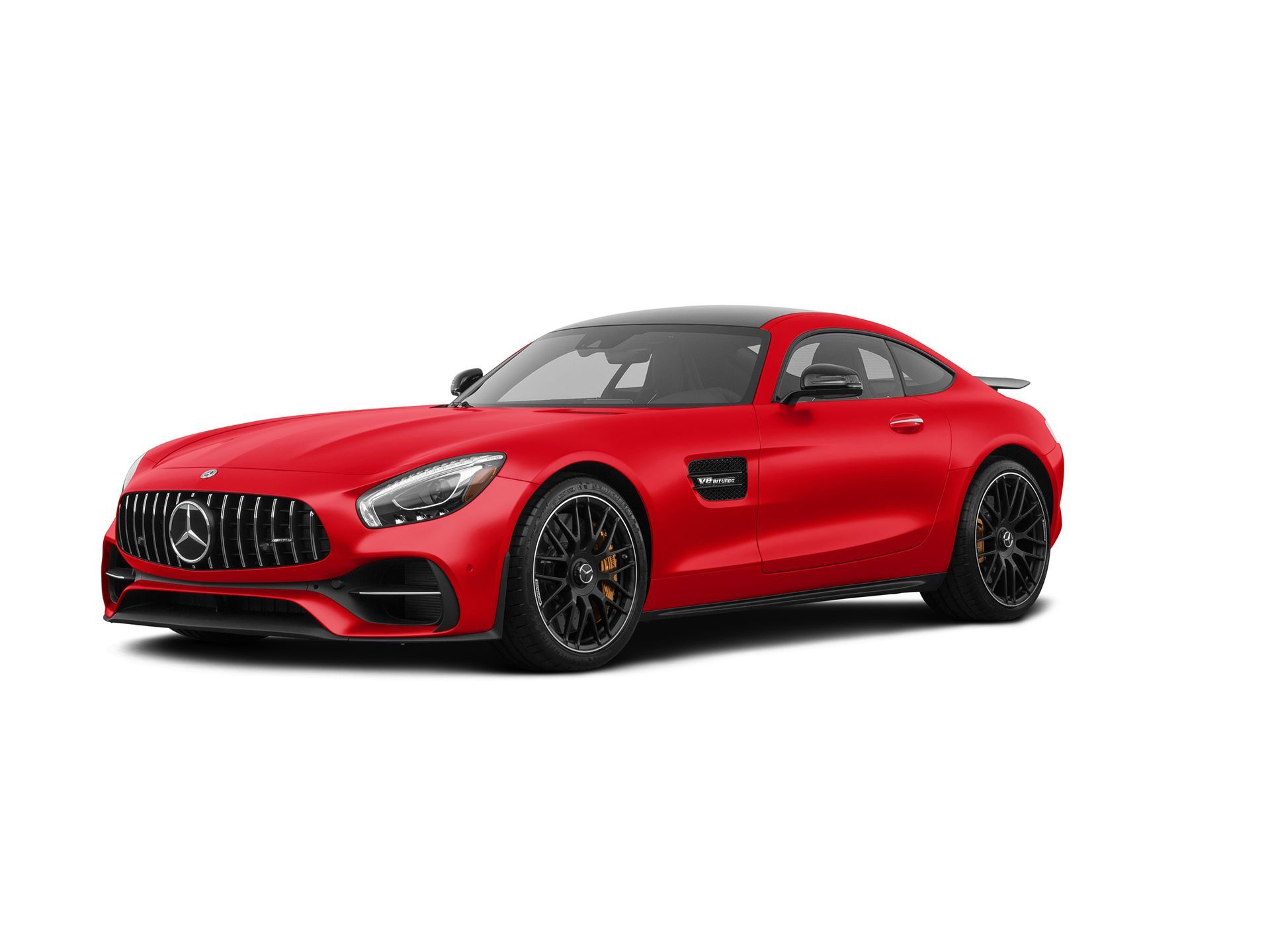 A red Mercedes-Benz.