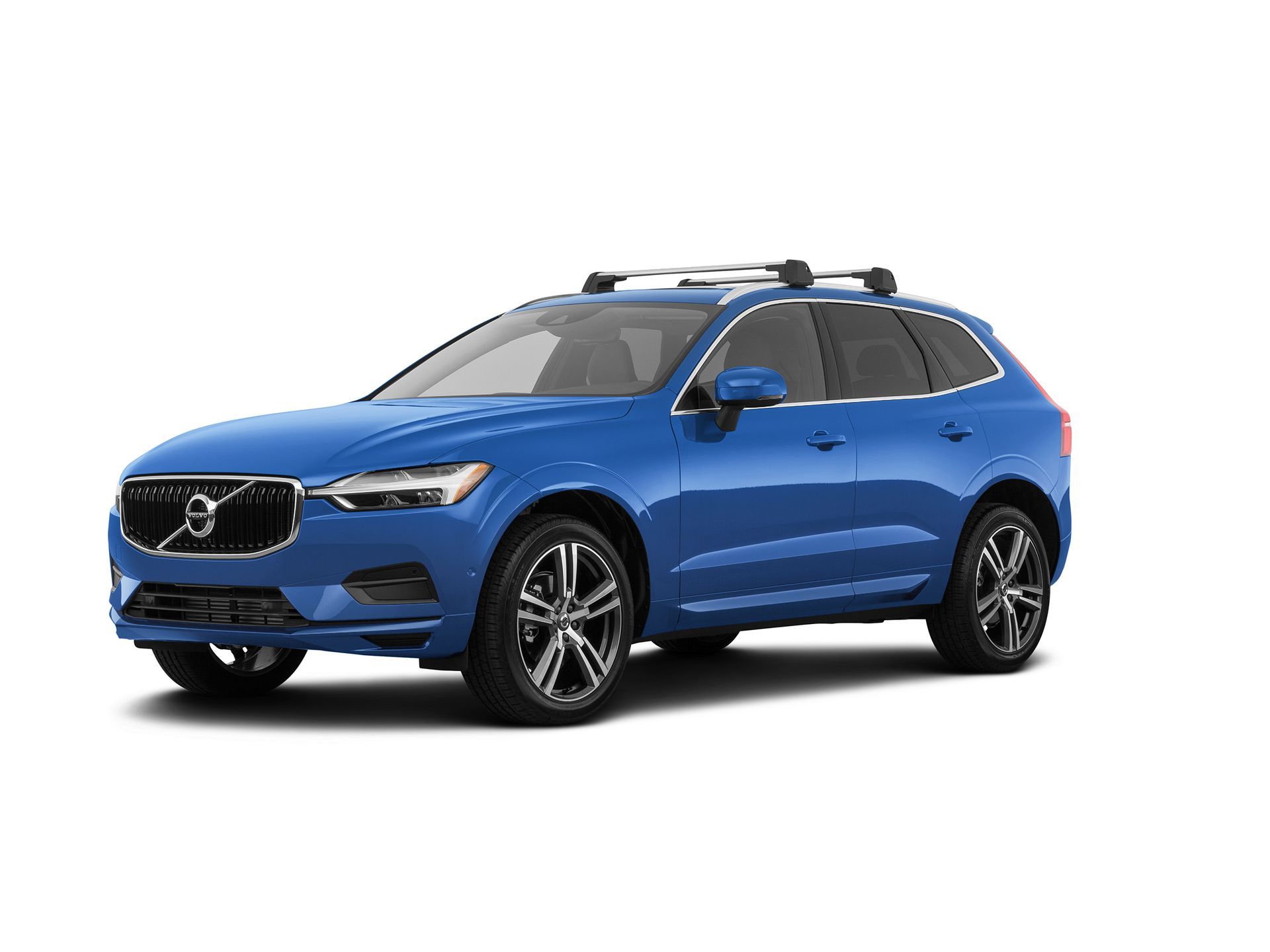 A blue Volvo.