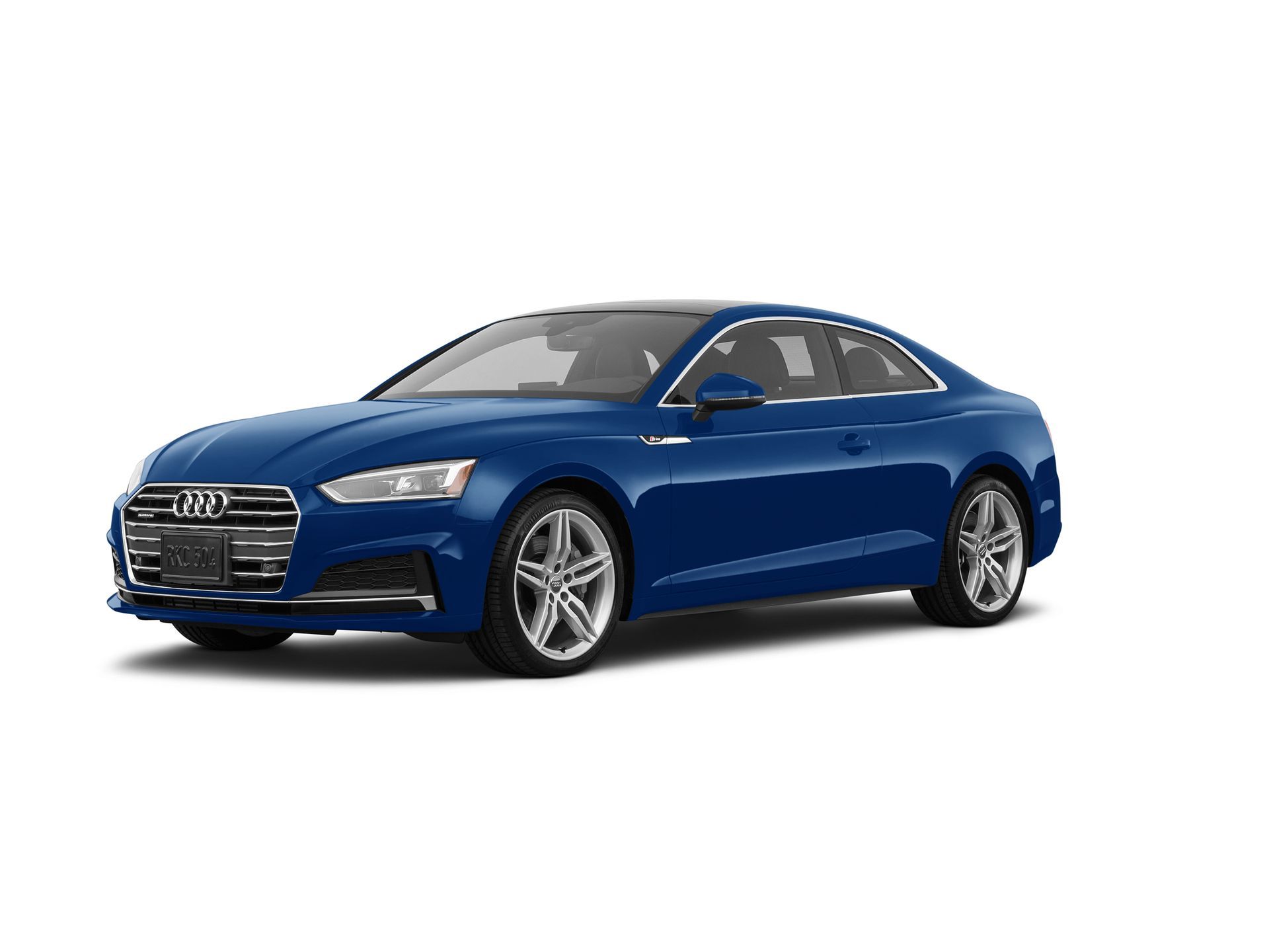 A blue Audi.