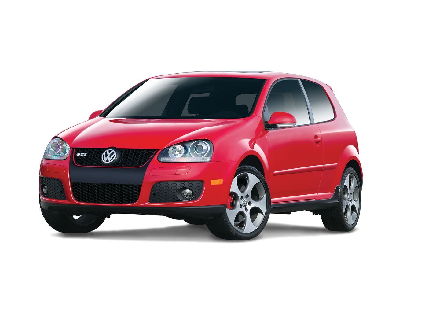 A red Volkswagen.