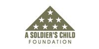 A Soldier's Child Foundation logo with a green tent and white stars