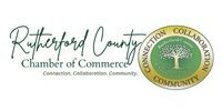 Rutherford County Chamber of Commerce logo with green circular seal and “Connection. Collaboration. Community.” slogan