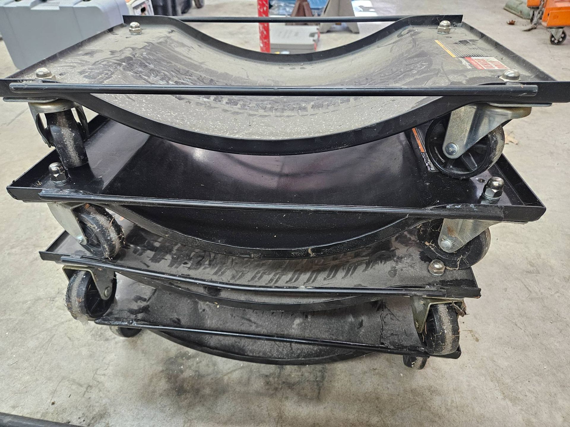 Red Truck with white stripe