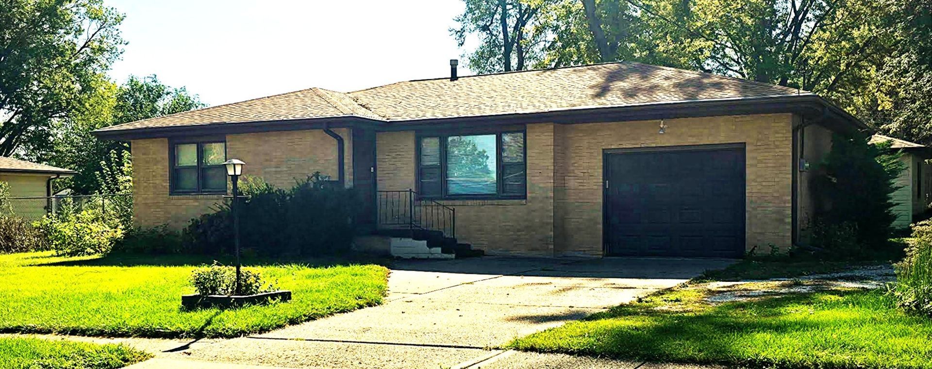 Red Truck with white stripe