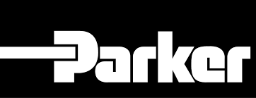 Parker logo in white on a black background