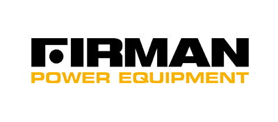FIRMAN Power Equipment logo in black and yellow on a white background