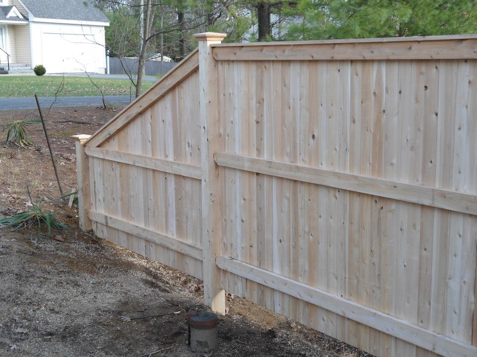 Wood fencing