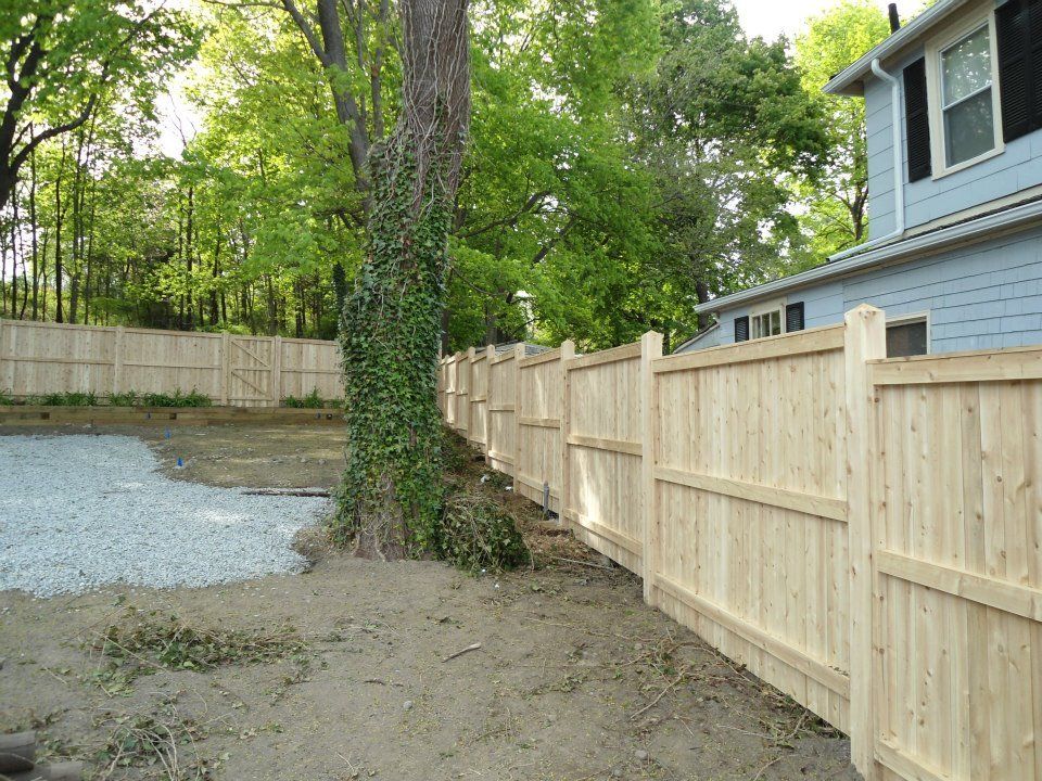 Wood fencing