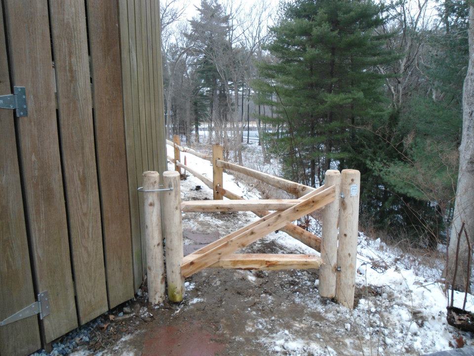 Wood fencing