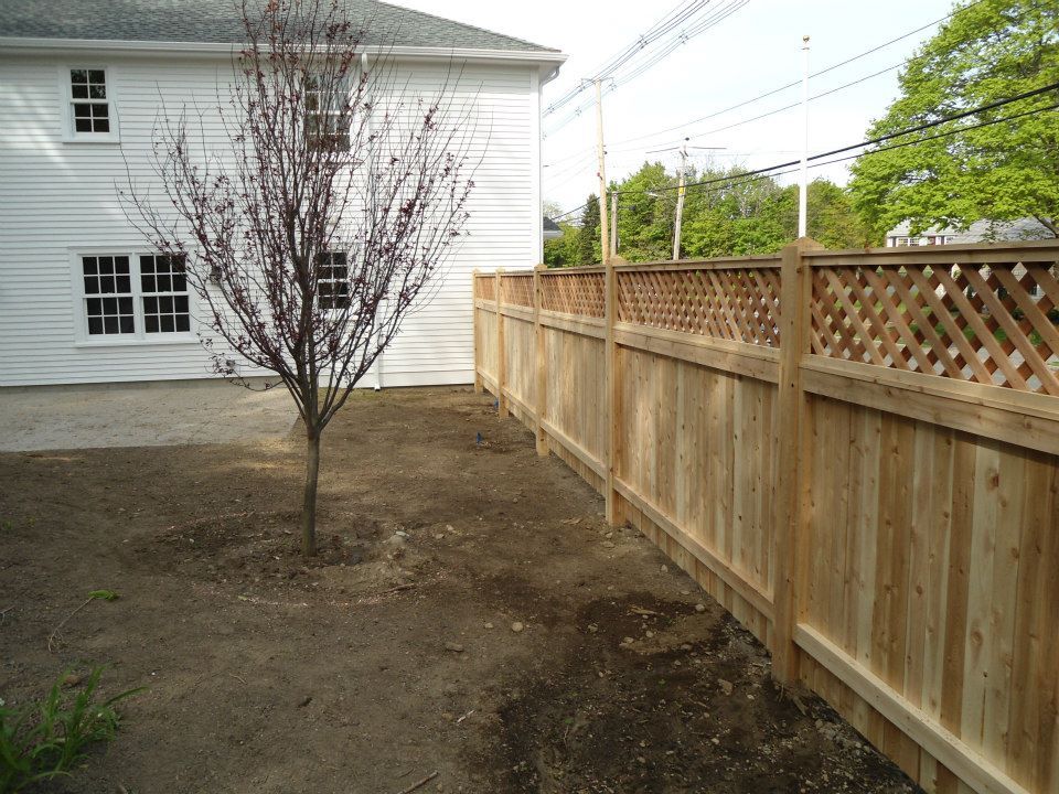 Wood fencing