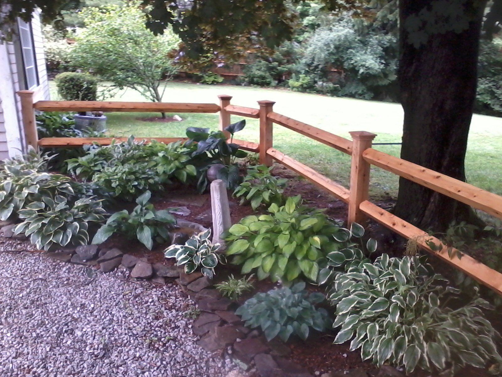 Wood fencing